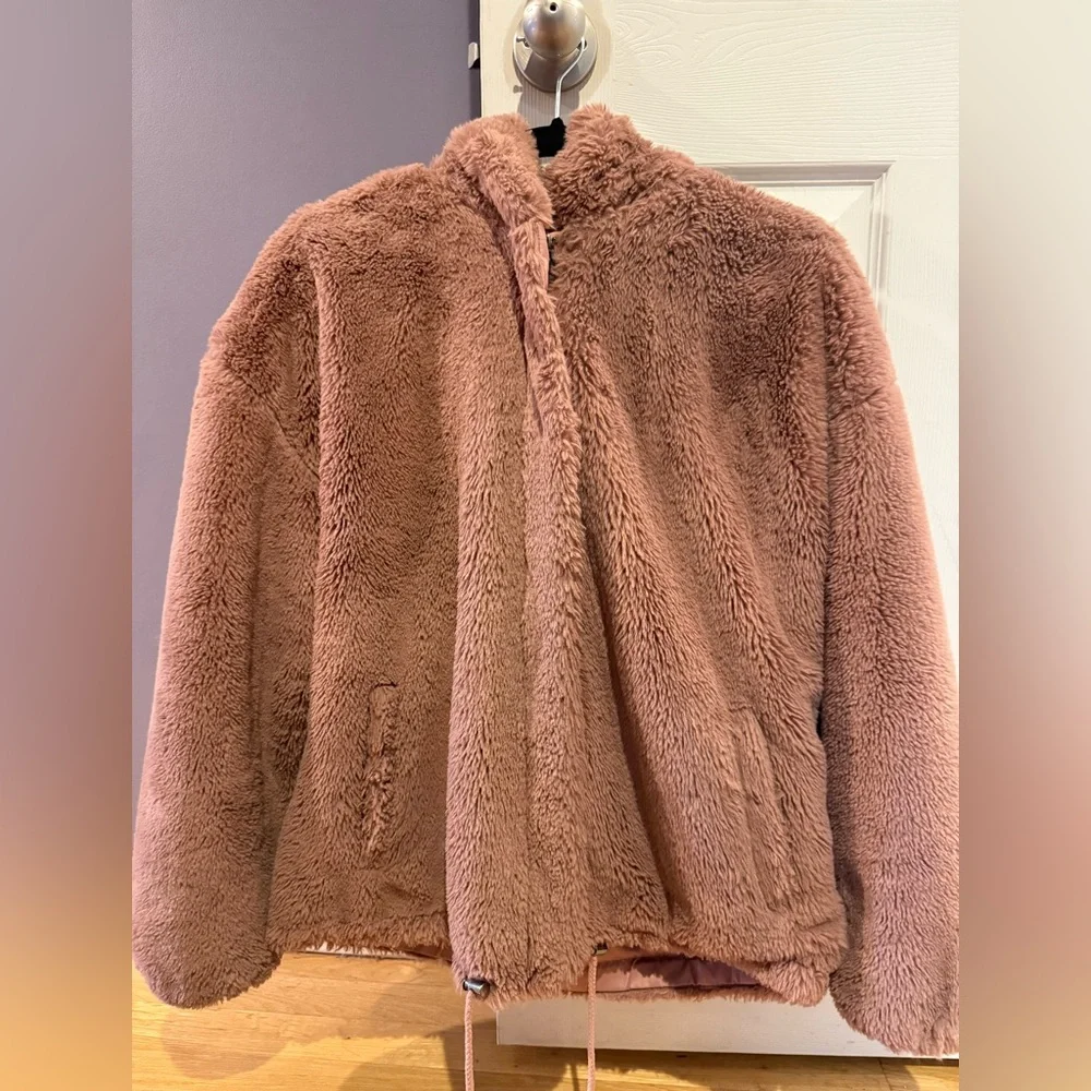 Lucky Brand faux fur hooded zip jacket - Picture 2 of 4